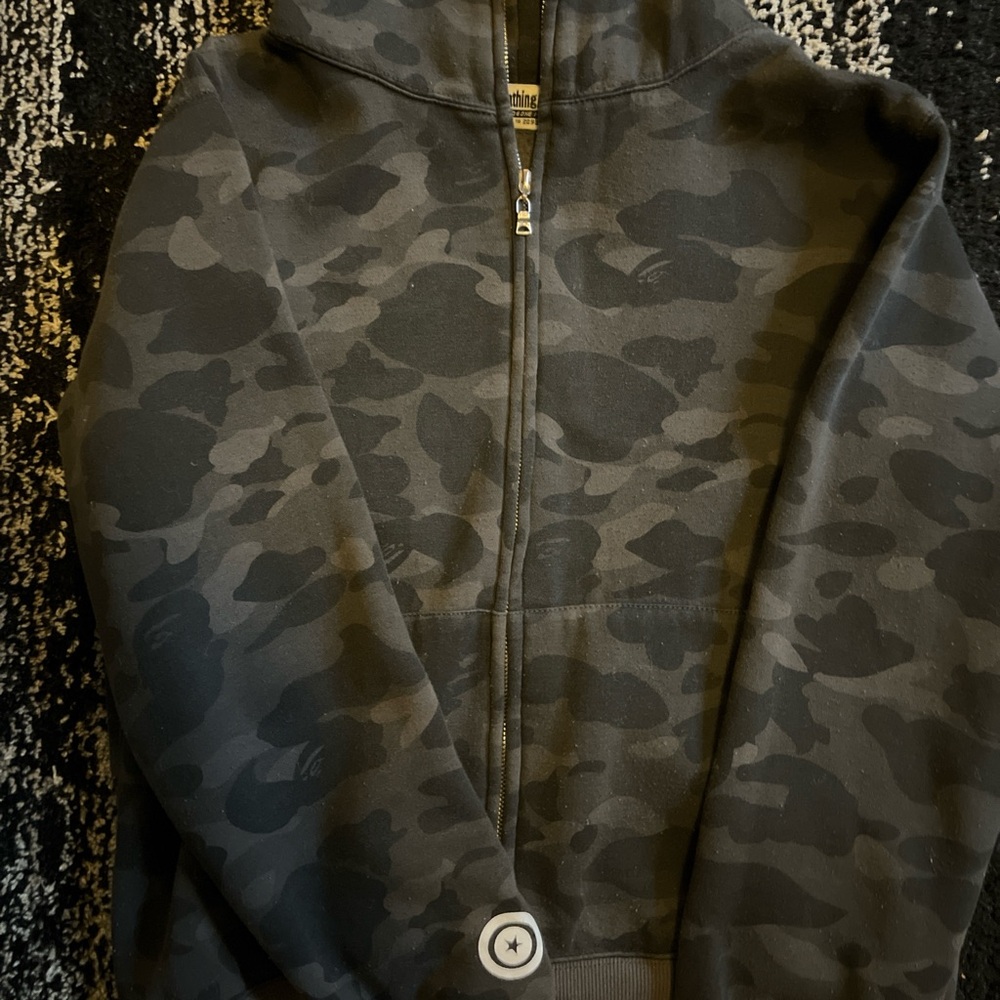 Bape color camo shark full zip hoodie